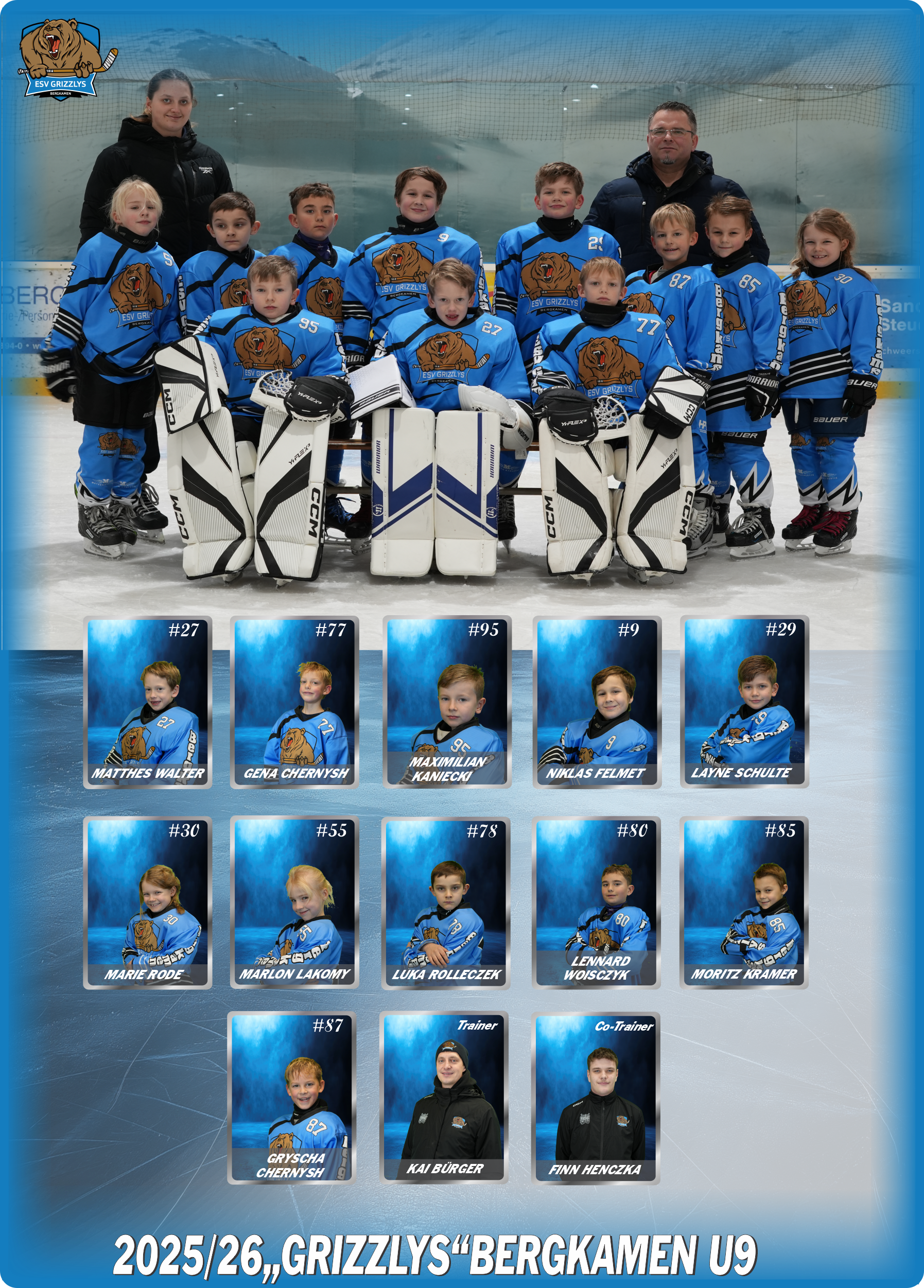 Team-Poster Grizzlys U9
